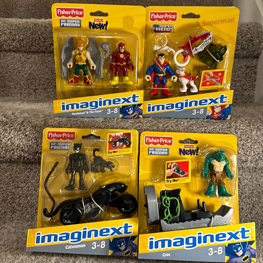 New Fisher-Price Imaginext DC Super Friends Catwoman Croc Hawkman & More